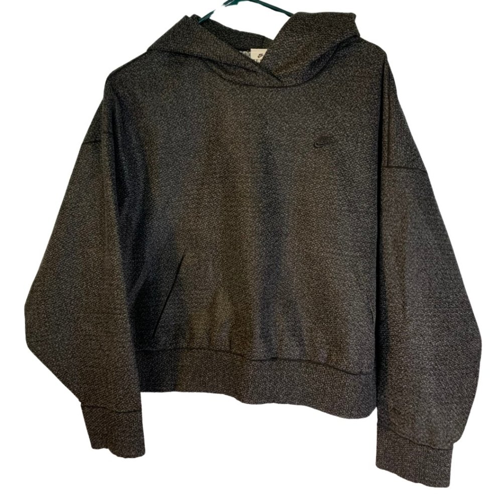 Nike Forward Hoodie Size L Women's Therma Fit Adv Tech Pack Dark Gray Pockets